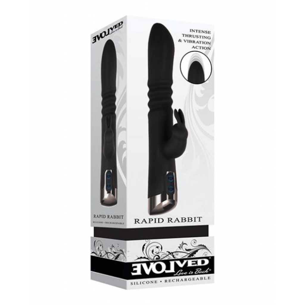 Evolved Rapid Rabbit Thrusting Dual Vibe - Black - Unlock Extraordinary Pleasure