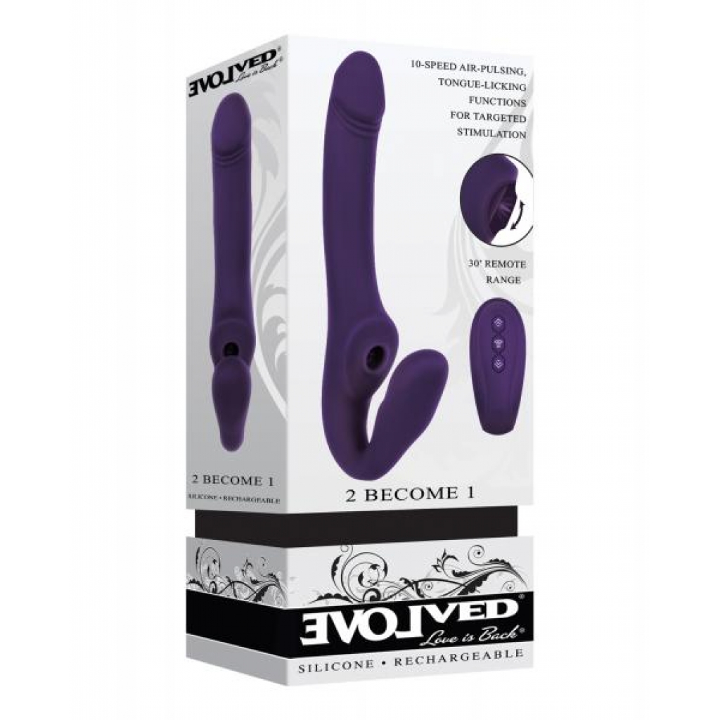 Evolved 2 Become 1 Strapless Strap-On - Purple Passion