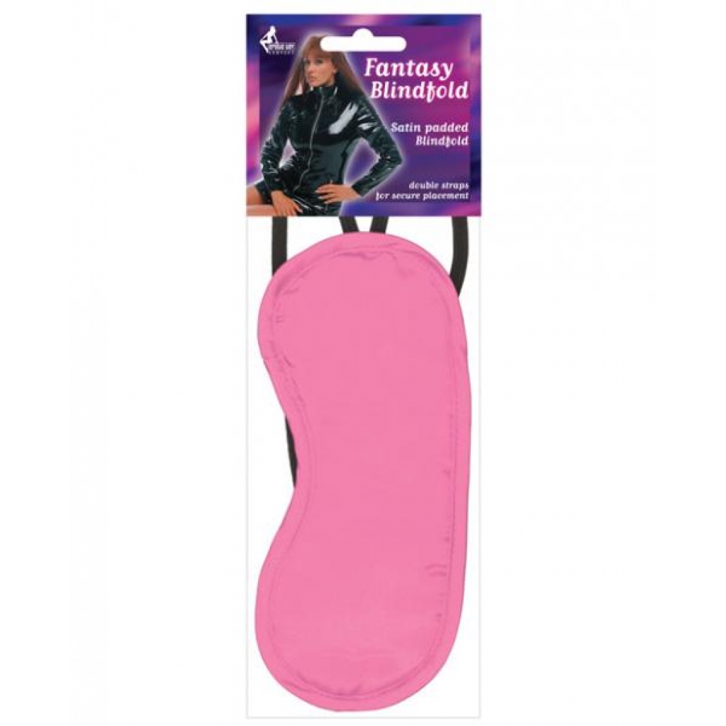 Satin Fantasy Blindfold 2 Strap - Pink