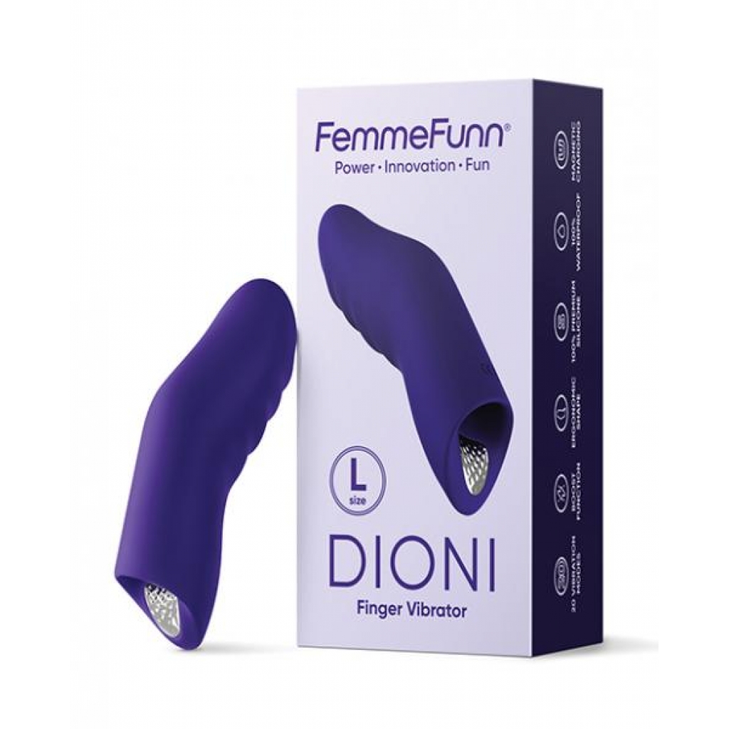 Femme Funn Dioni Wearable Finger Vibe: Large Dark Purple