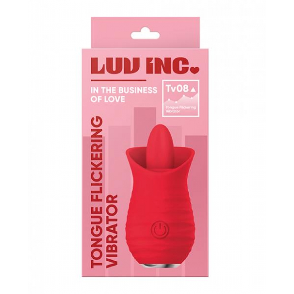 Luv Inc. Tongue Flickering Vibrator in Red