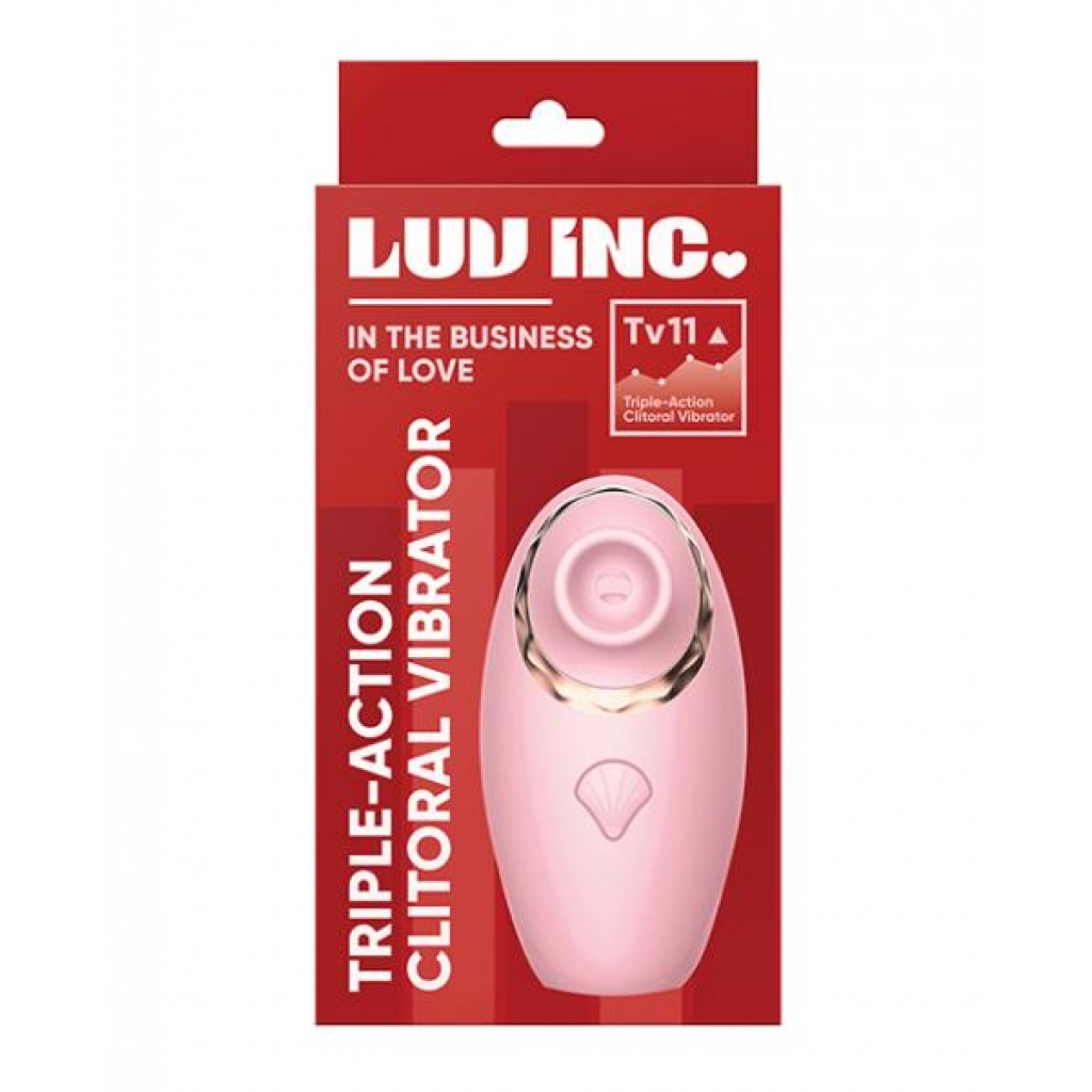 Luv Inc. Triple - Action Clitoral Vibrator - Pink