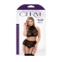 Curve Katia Halter Bra & Gartered Panties - Black 3X/4X