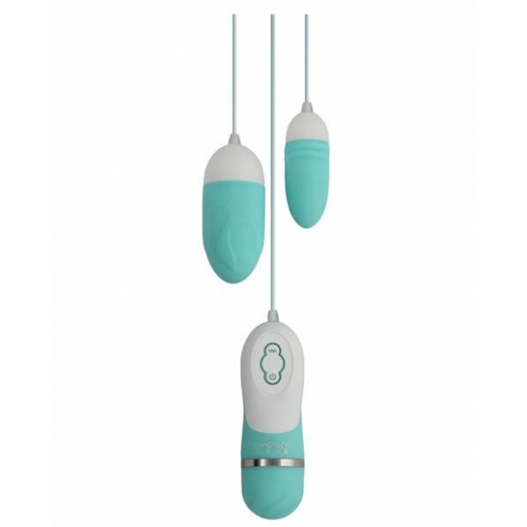 Gigaluv Dual Vibra Bullets with 10 Functions - Tiffany Blue