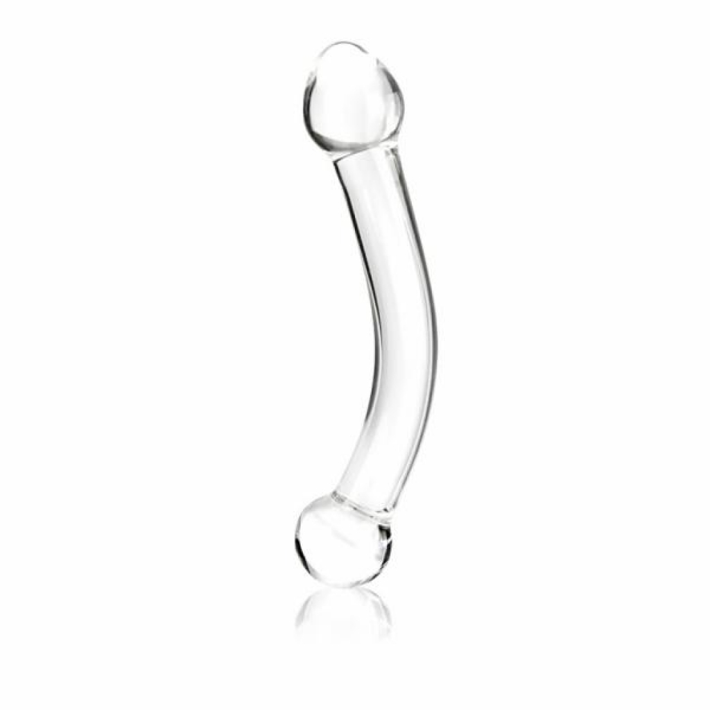 Glas 7 inches Curved Glass G Spot Stimulator Clear  - Electric Eel Inc
