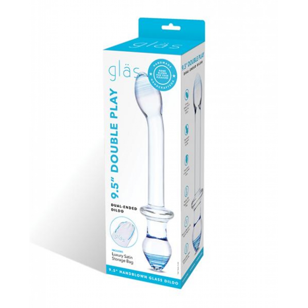 Glas 9.5-Inch Double Play Dual-Ended Dildo - Clear