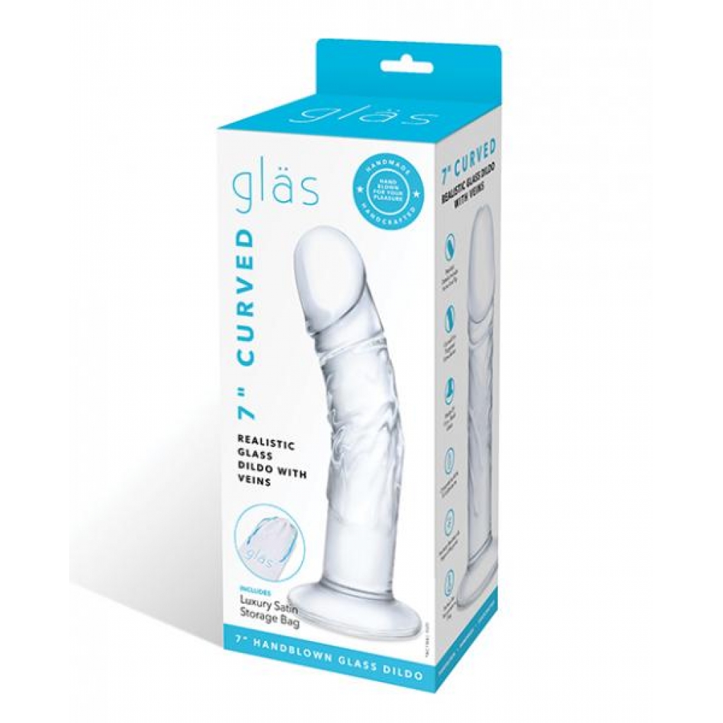 Realistic Curved Glass Dildo - Perfect Combination of Beauty and Function