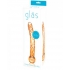 Glas Tickler Dildo - Textured Orange Glass Wand