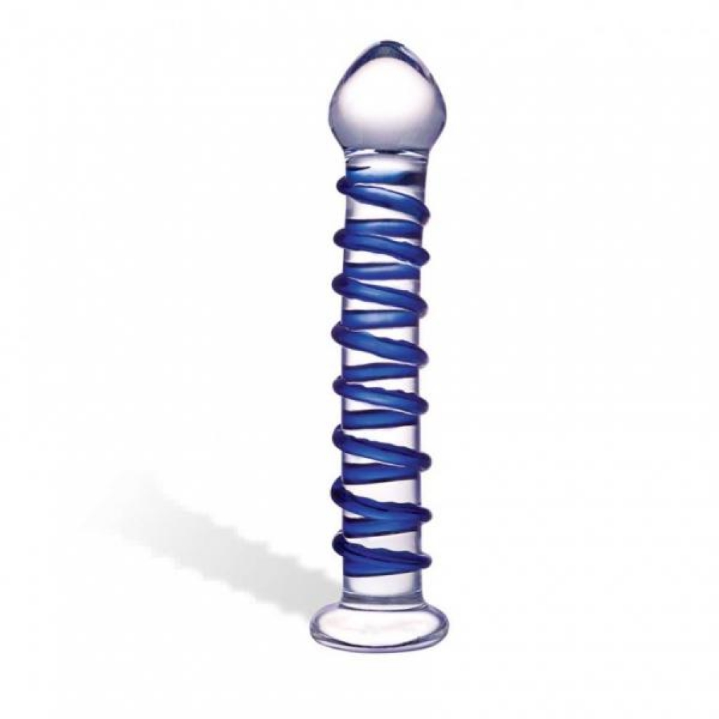 Glas Blue Spiral Glass Dildo - Luxurious Pleasure