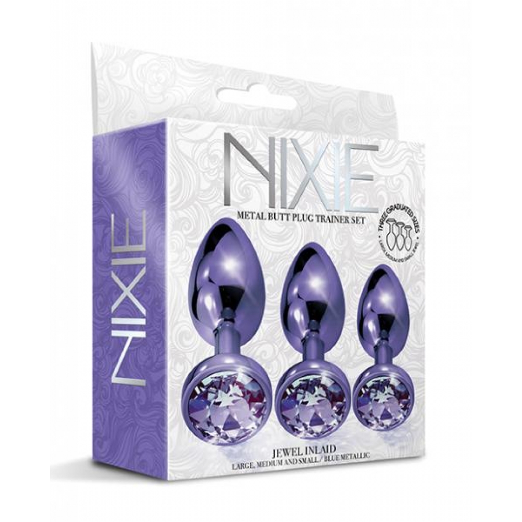 Nixie Metal Butt Plug Trainer Set - Purple Metallic