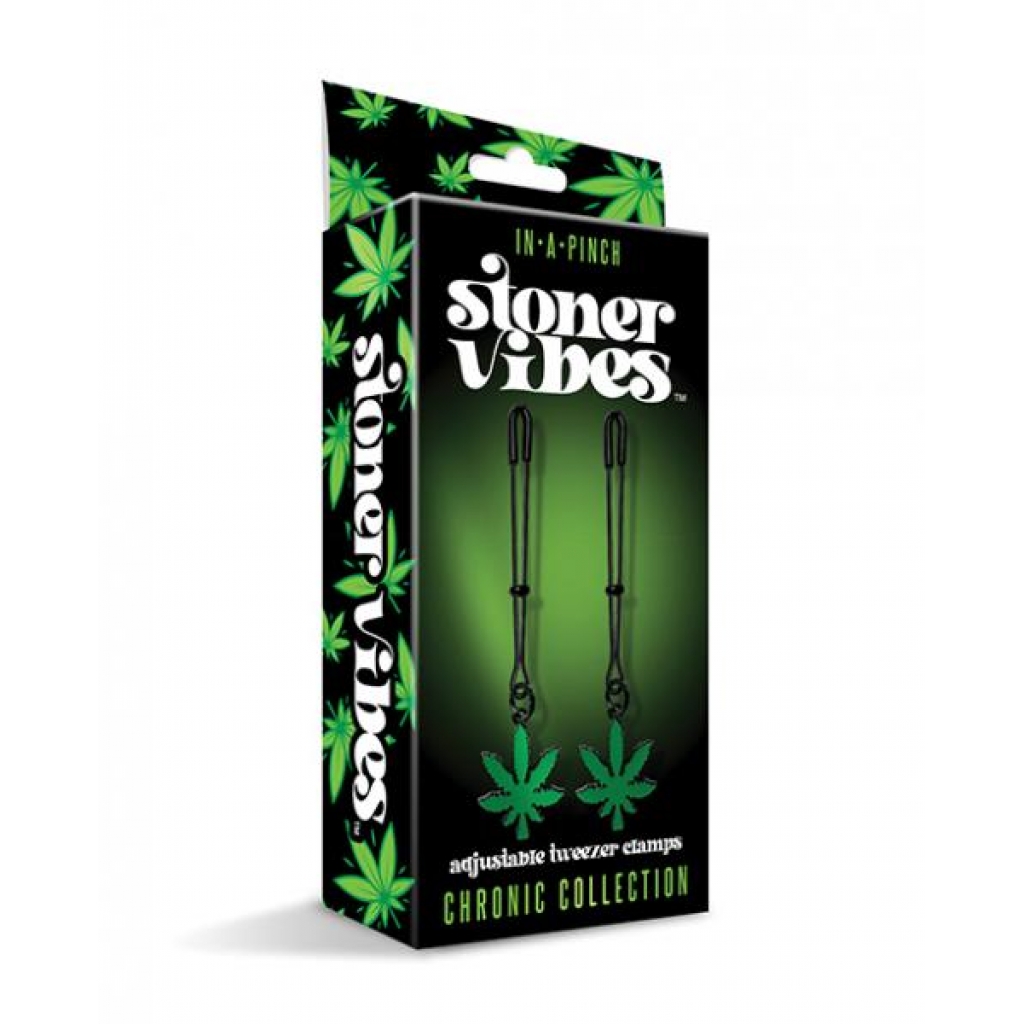 Stoner Vibes Glow In The Dark Adjustable Tweezer Nipple Clamps