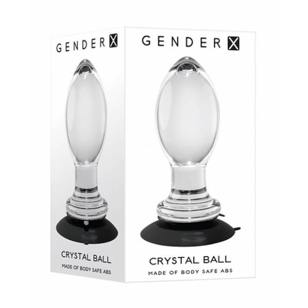 Gender X Crystal Ball Plug with Suction Cup - Clear