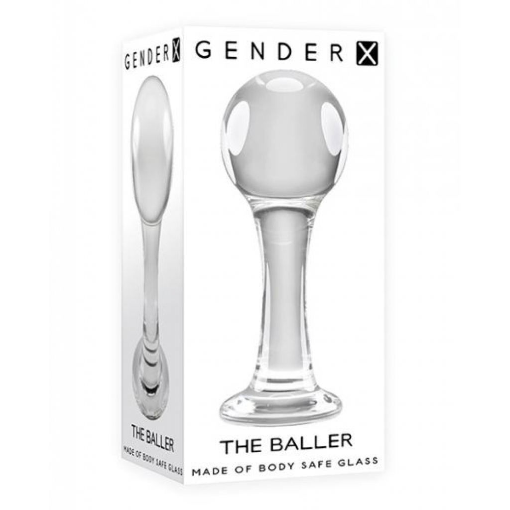 Gender X The Baller Glass Plug - Clear