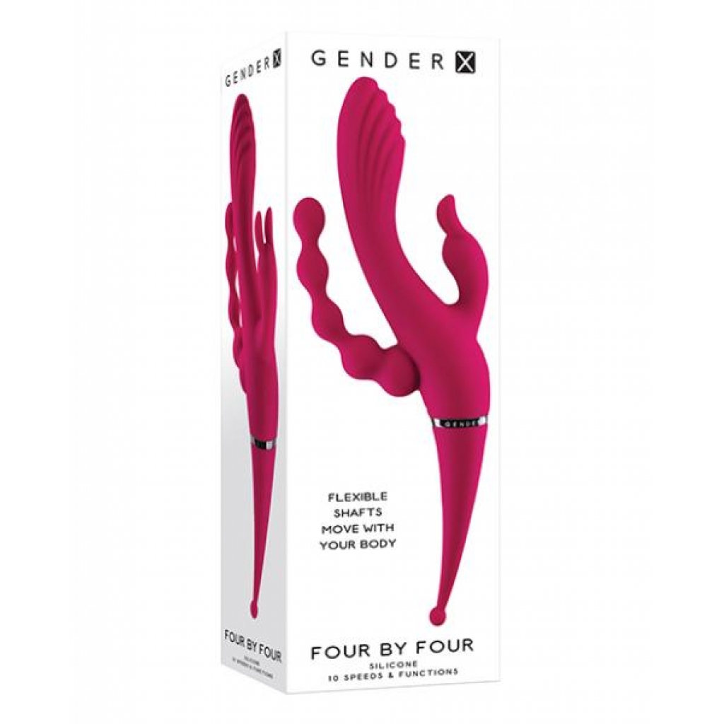 Gender X Four By Four Vibrator in Burgundy