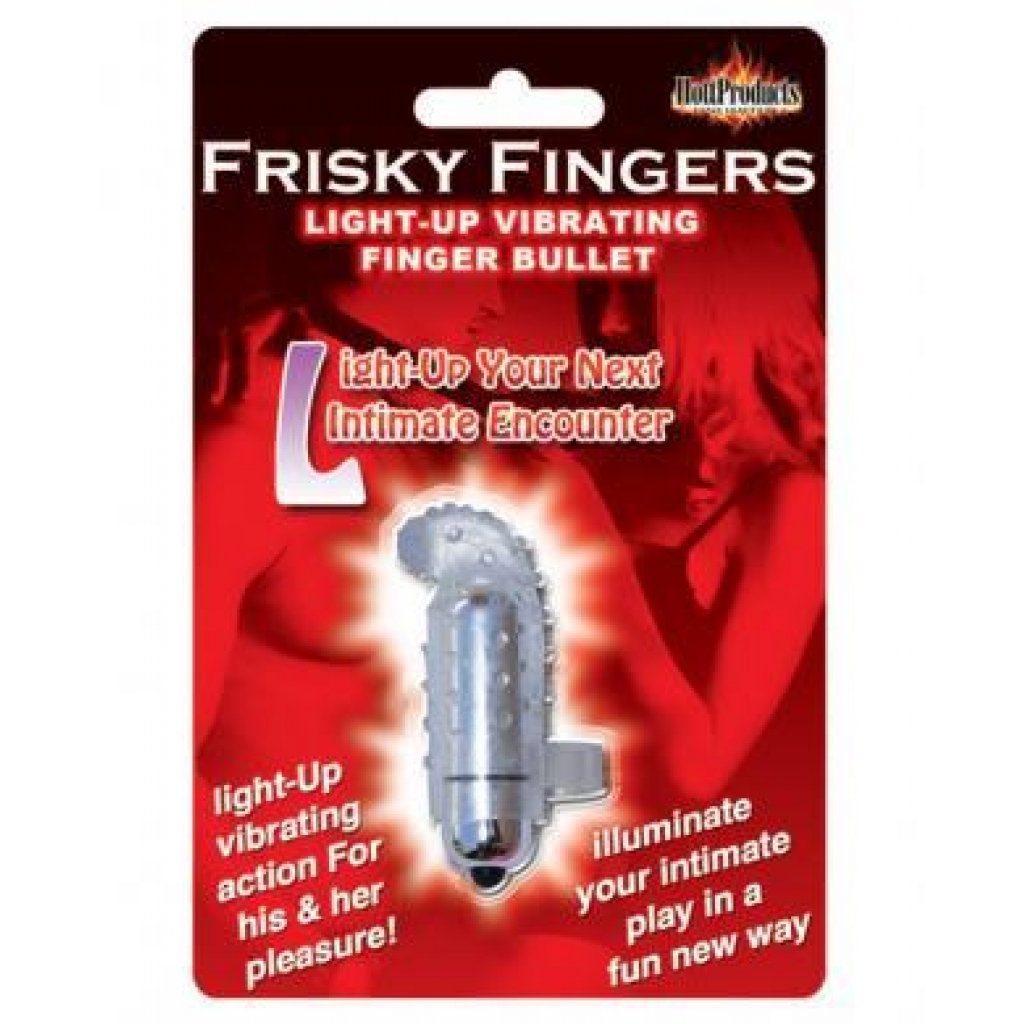 Frisky Finger Light Up Vibrating Bullet - Clear