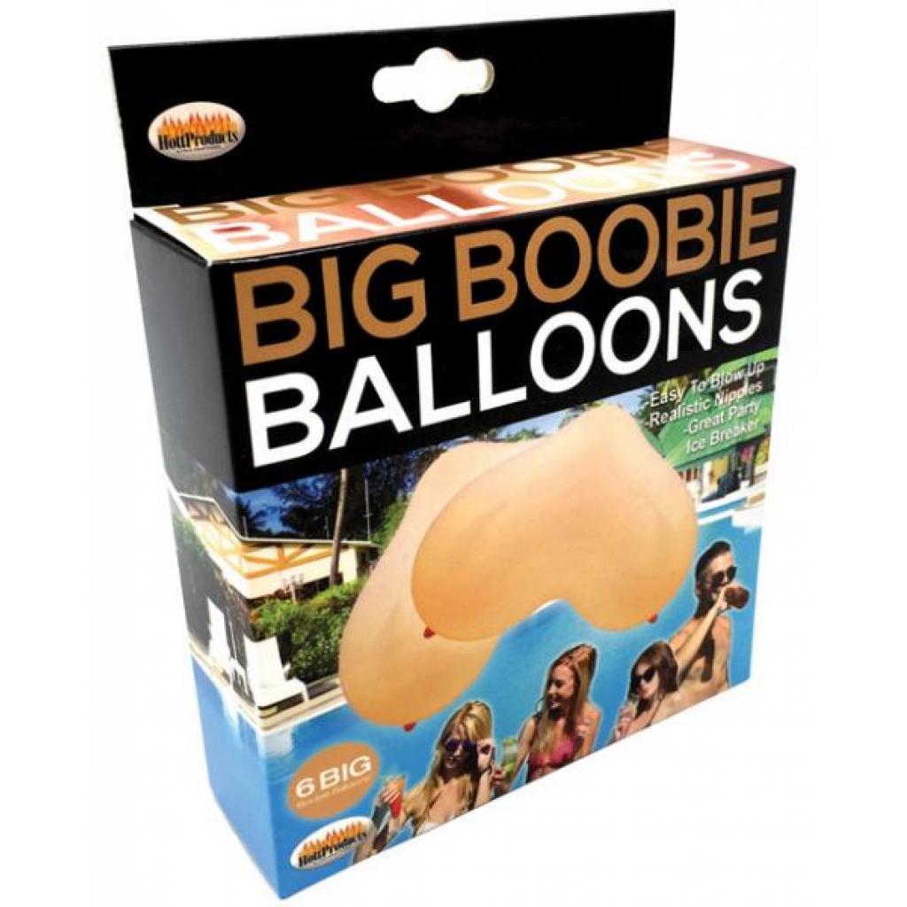 Big Boobie Balloons - 6 Pack - Beige