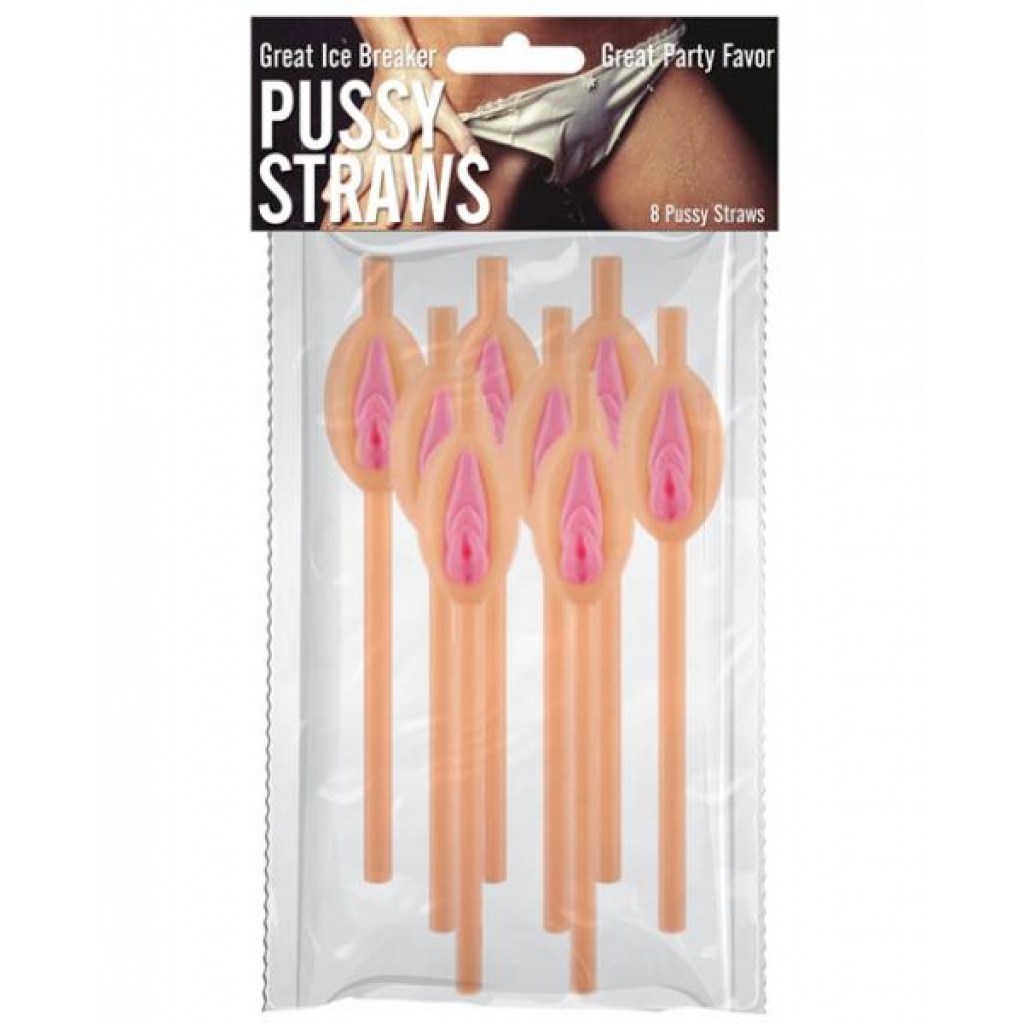 Pussy Straws - Pink Beige Pack of 8