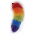 Rainbow Foxy Tail with Stainless Steel Butt Plug