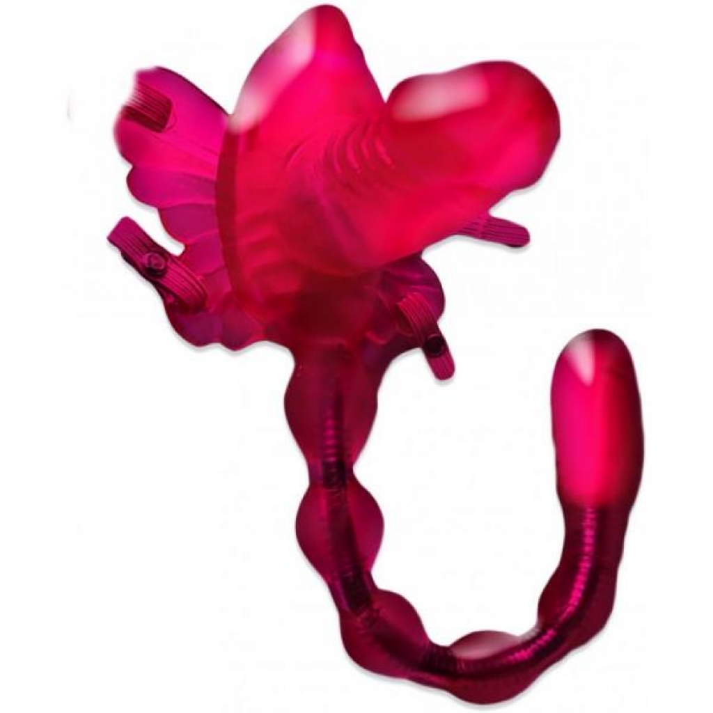 Wet Dreams Butterfly Baller Sex Harness With Dildo Pink