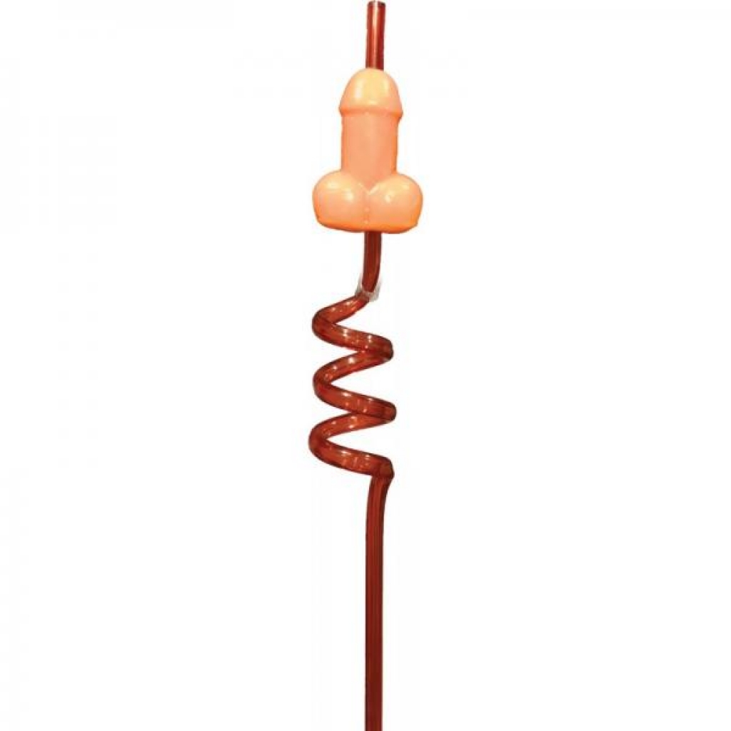 Candy Pecker Straw Hard Candy - Strawberry Flavor