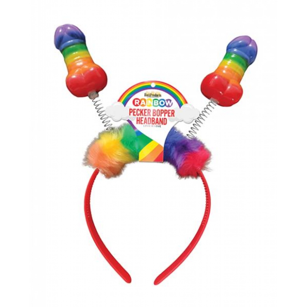 Rainbow Pecker Bopper Head Band - O/S