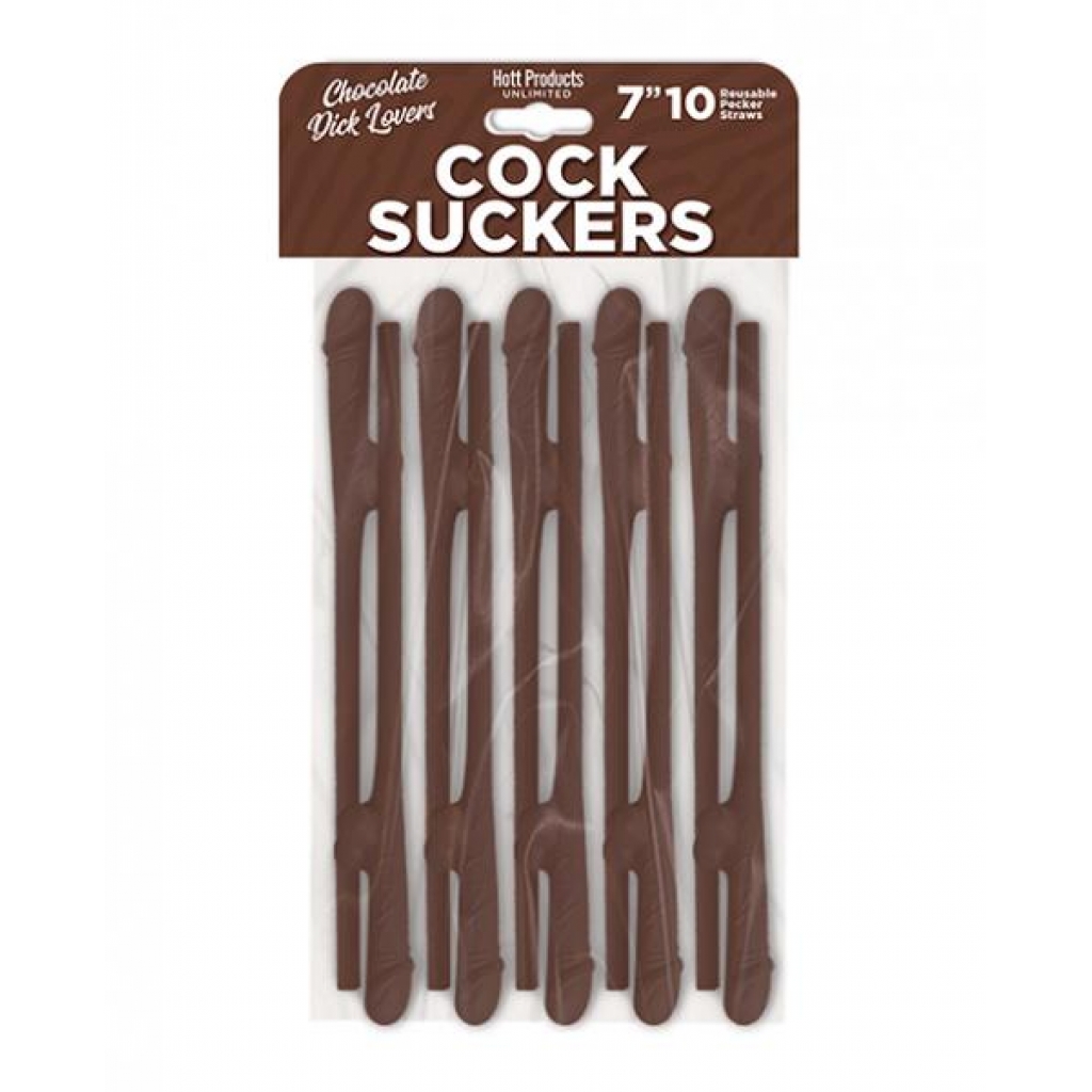 Cock Suckers Pecker Straws - Chocolate Lovers Pack Of 10