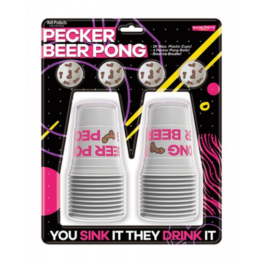 Pecker Beer Pong Game With Balls