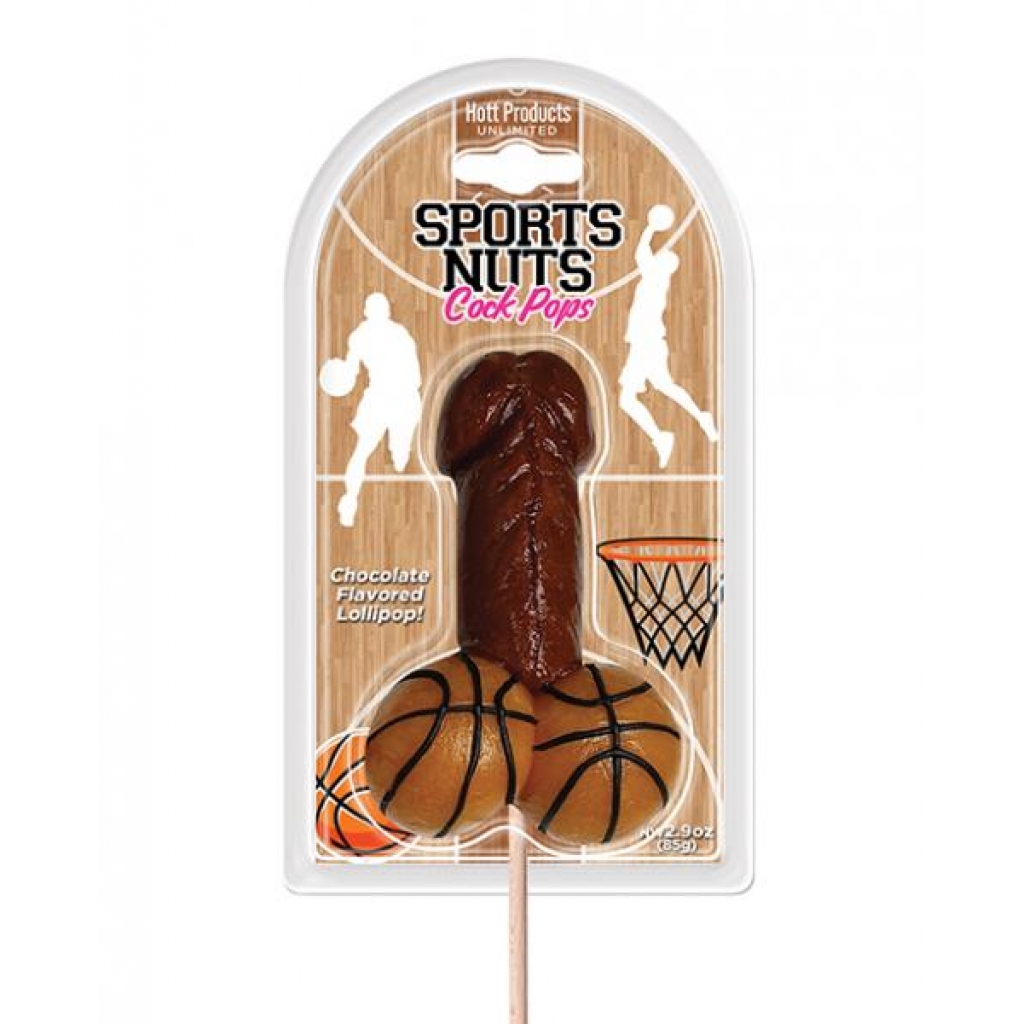 Sports Nuts Cock Pop - Basketballs - Chocolate