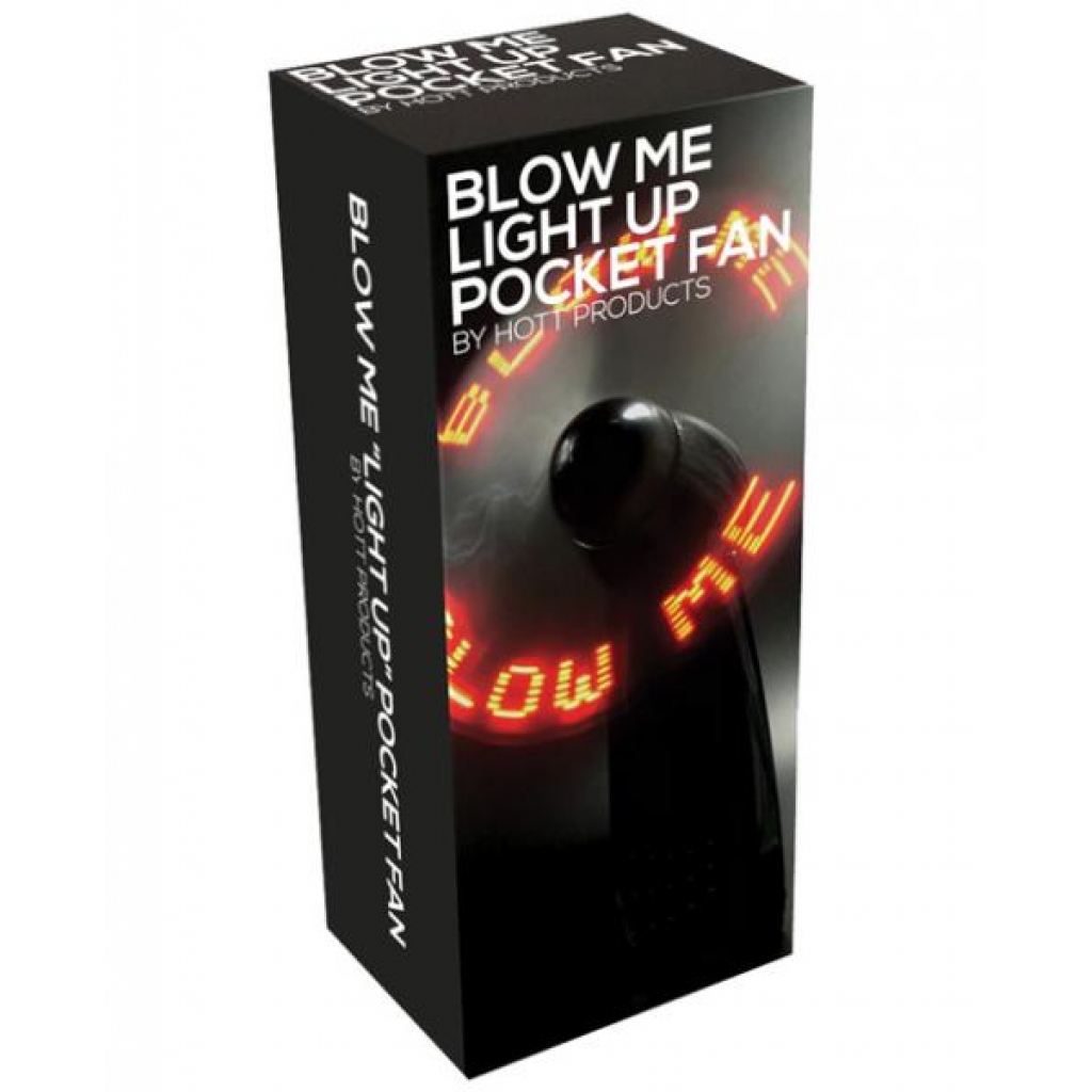 Light Up Blow Me Pocket Fan - Black