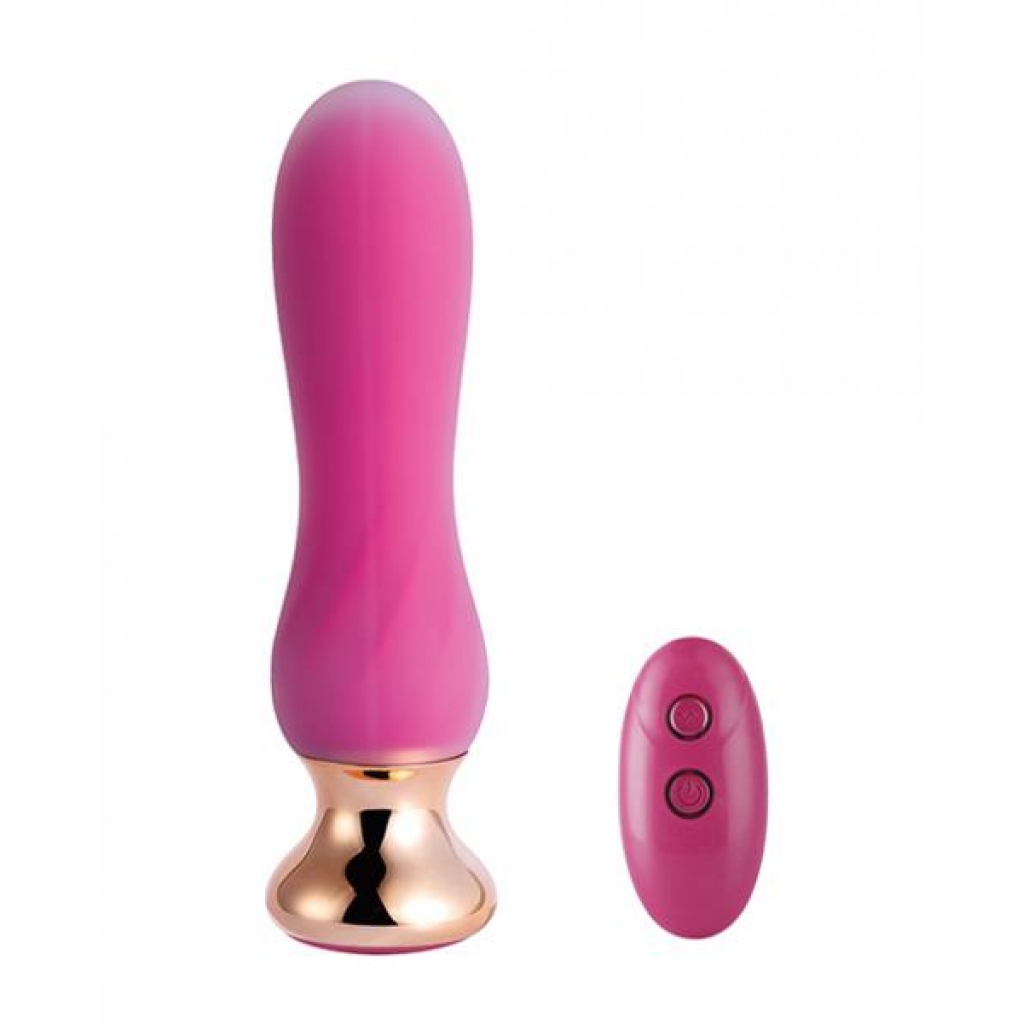 Pink Holic Curved Remote Vibrating Anal Plug