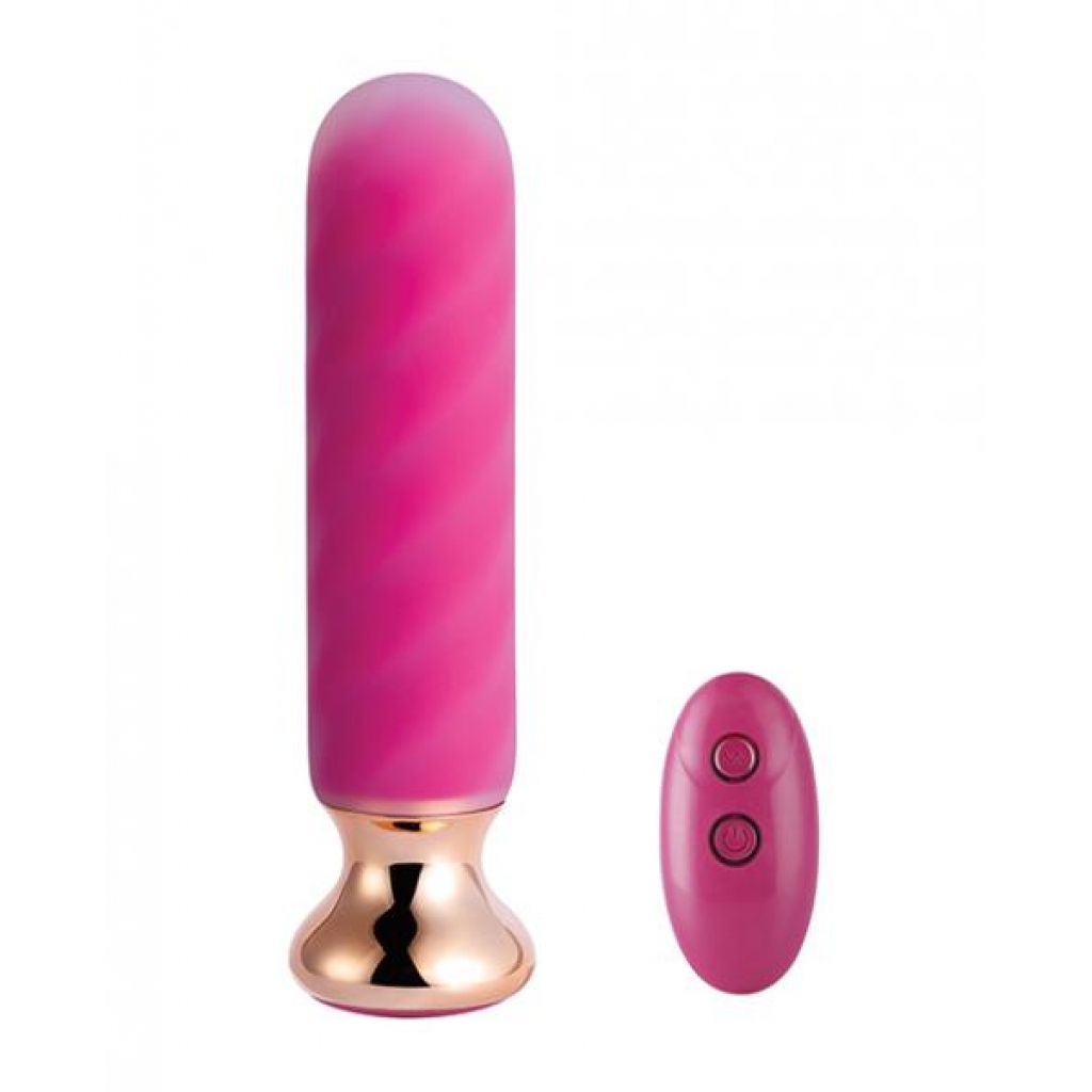 Rose Twister Hands-free Remote Vibrating Anal Plug