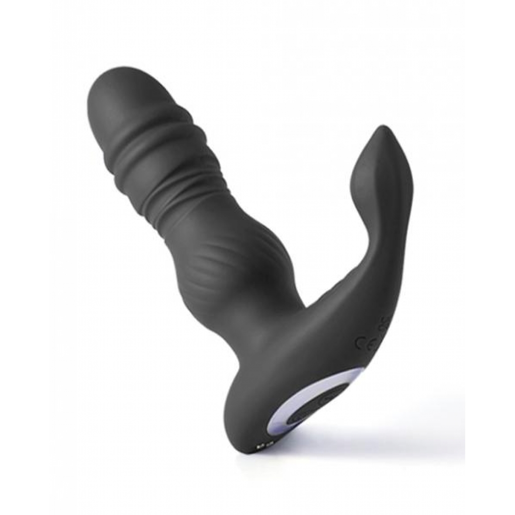 Jaden Thrusting Prostate Massager Vibrating Butt Plug Anal Sex Toy - Black