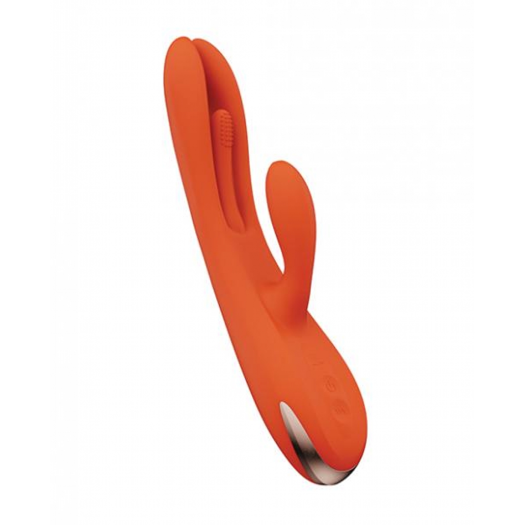 Terri App Controlled Kinky Finger Tapping Rabbit Vibrator - Orange