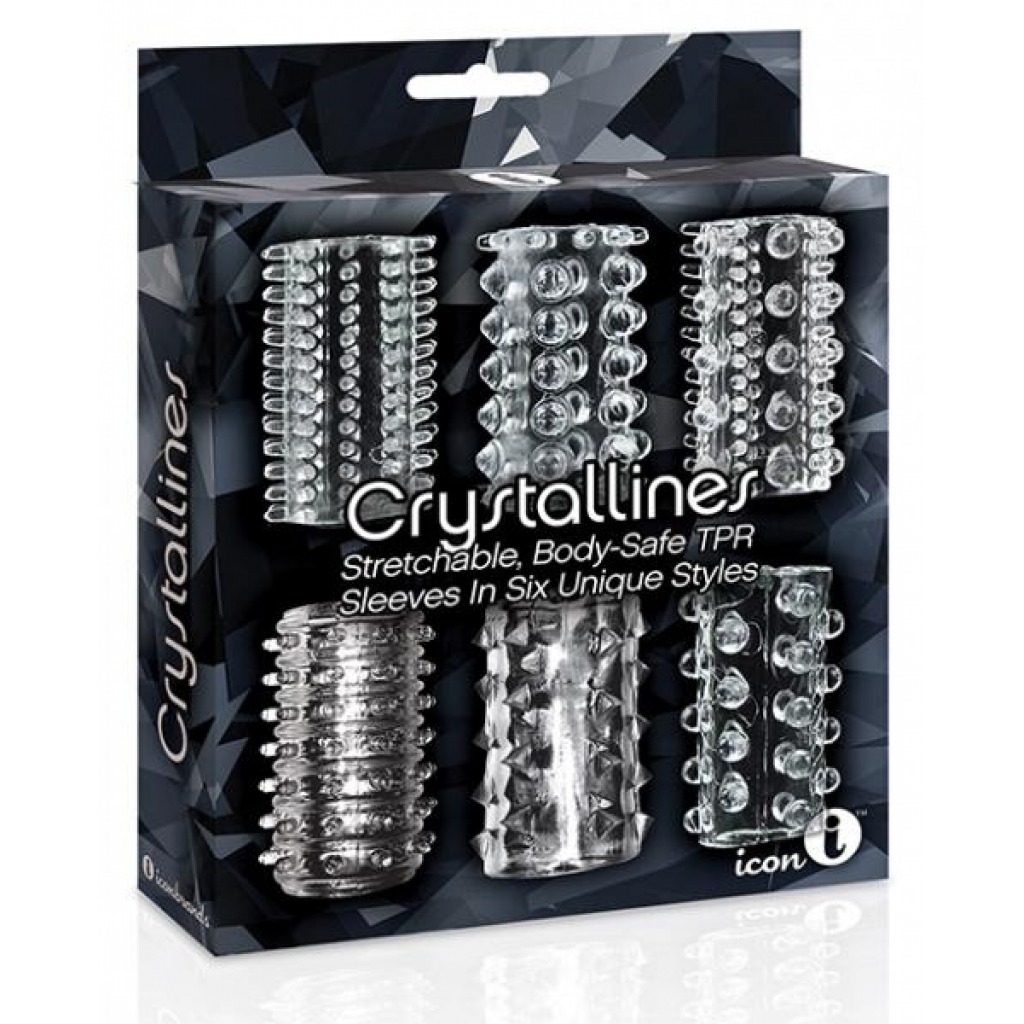 Crystalline TPR Cock Sleeve 6 Pack Clear