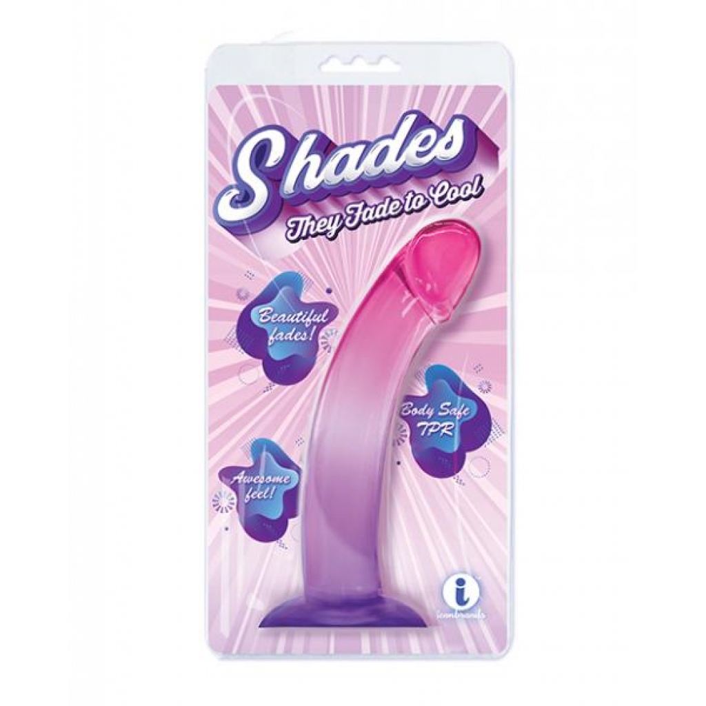 Shades Jelly TPR Gradient Dong Large - Pink/Purple