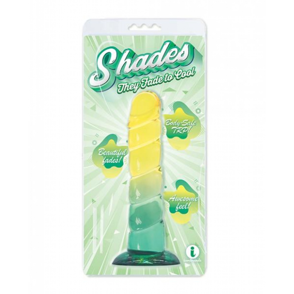 Shades Jelly Swirl TPR Gradient Dong - Yellow/Mint