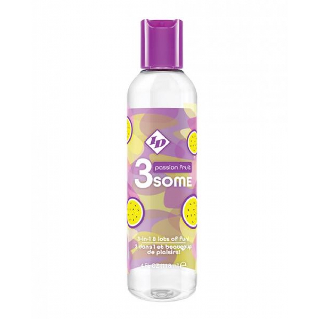 ID 3some 3-in-1 Lubricant - Passion Fruit 4oz