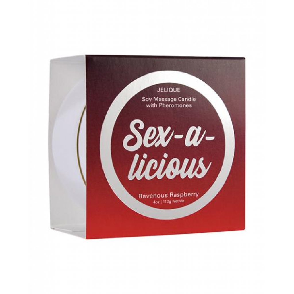 Jelique Massage Candle - 4 oz - Sex-a-licious Ravenous Raspberry