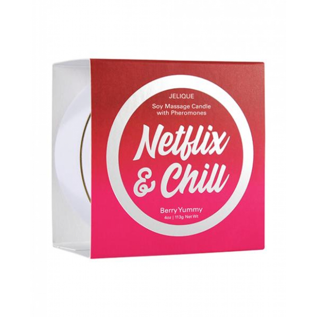 Jelique Massage Candle - 4 Oz Netflix & Chill Berry Yummy