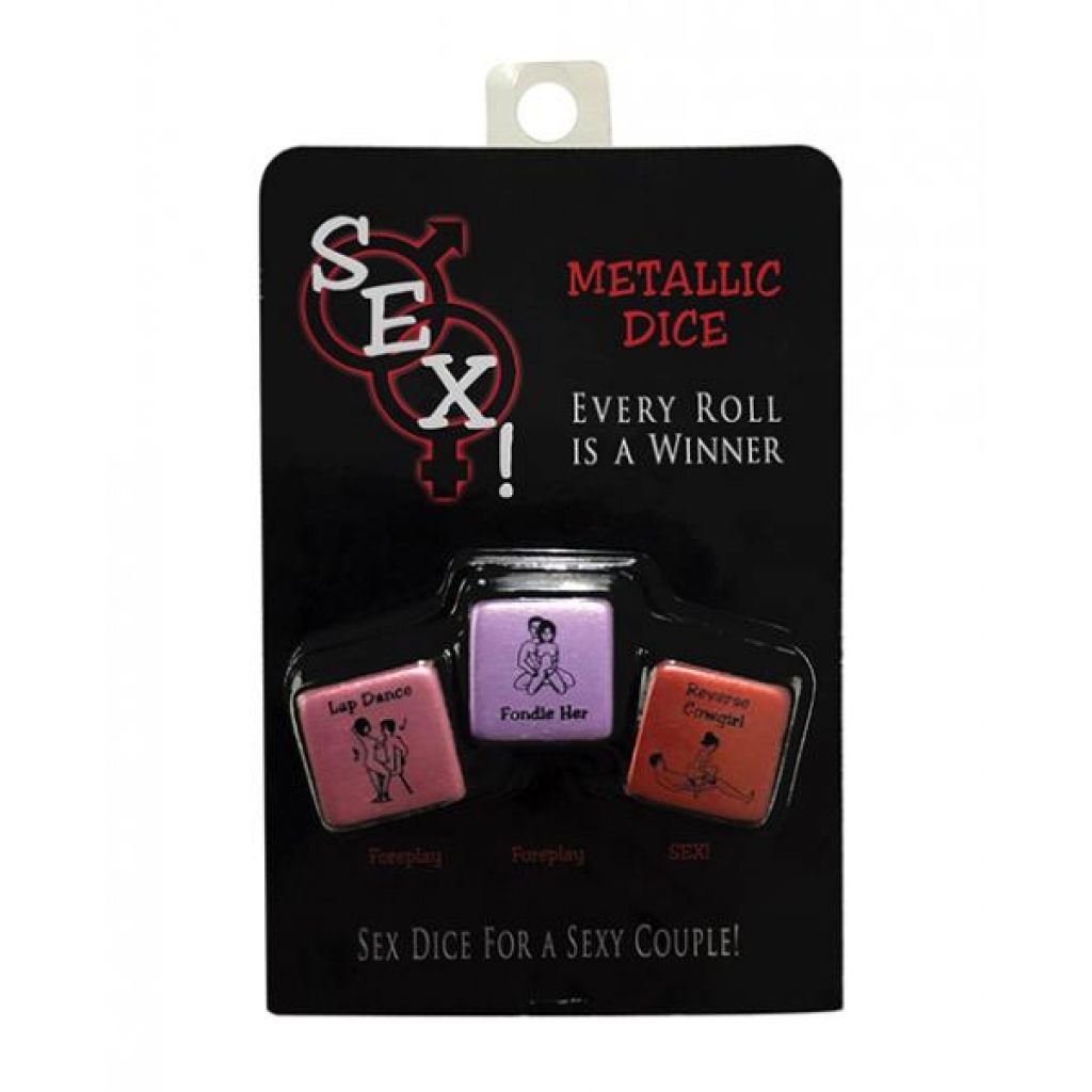 Metallic Sex Dice Set for Couples