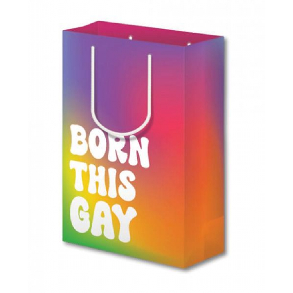 Pride Collection Large Gift Bag - Born This Gay Design