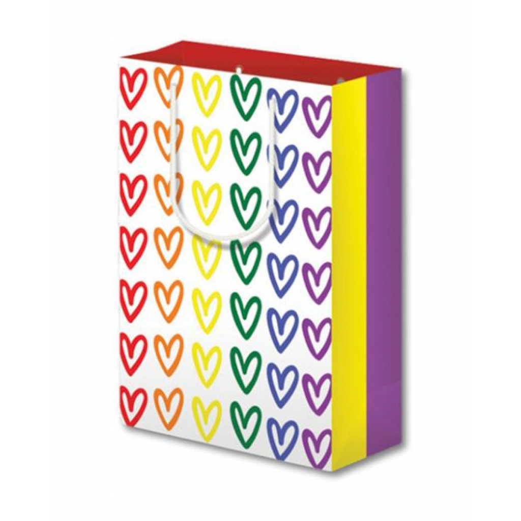 Pride Hearts Large Gift Bag - Celebrate with Style