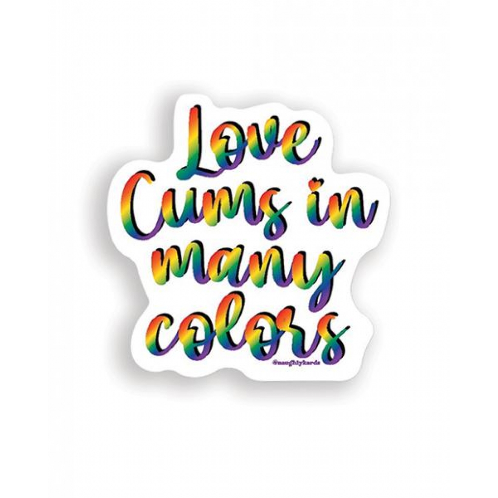 Love Cums Naughty Sticker - Fun and Whimsical