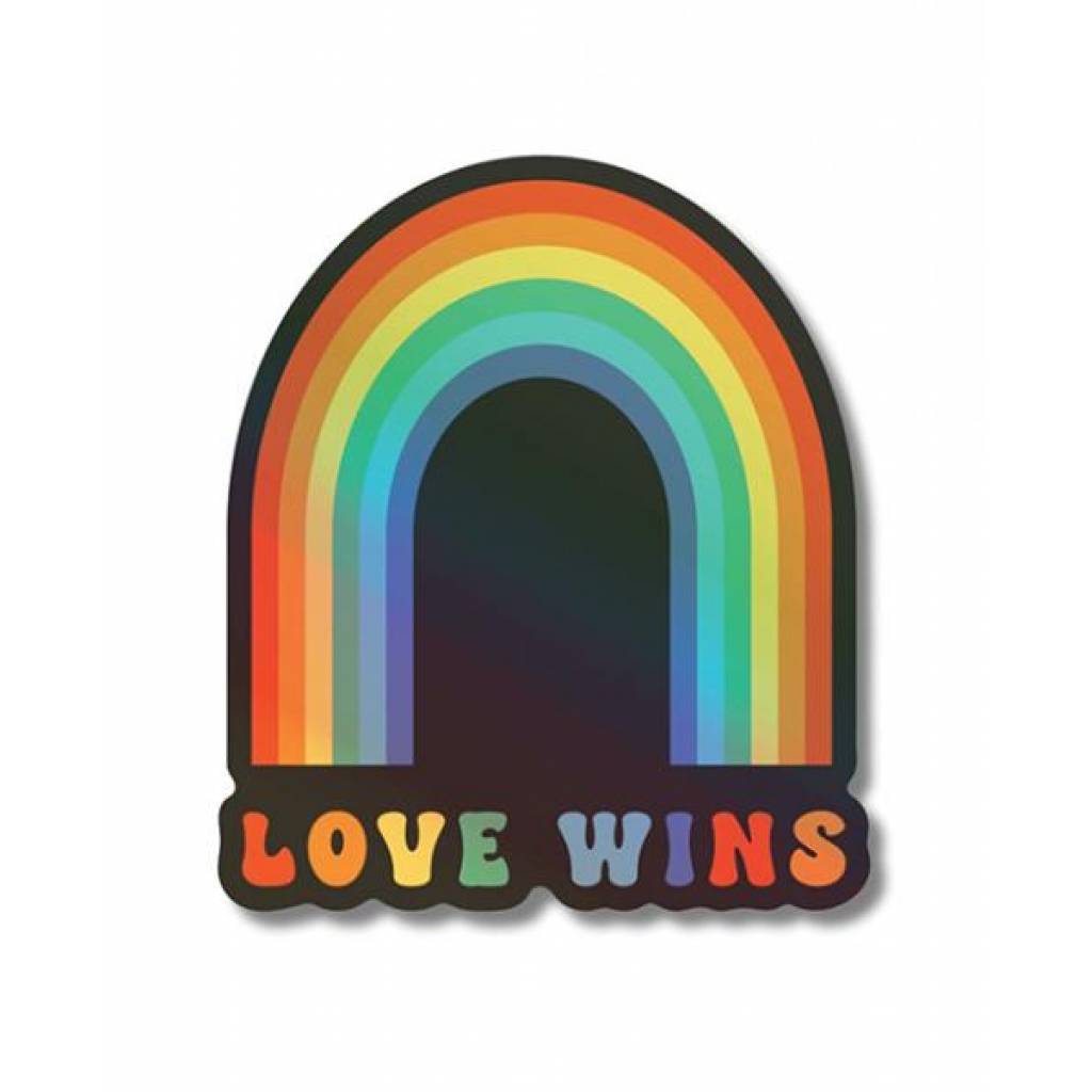 Love Wins Holographic Sticker - Pack Of 3