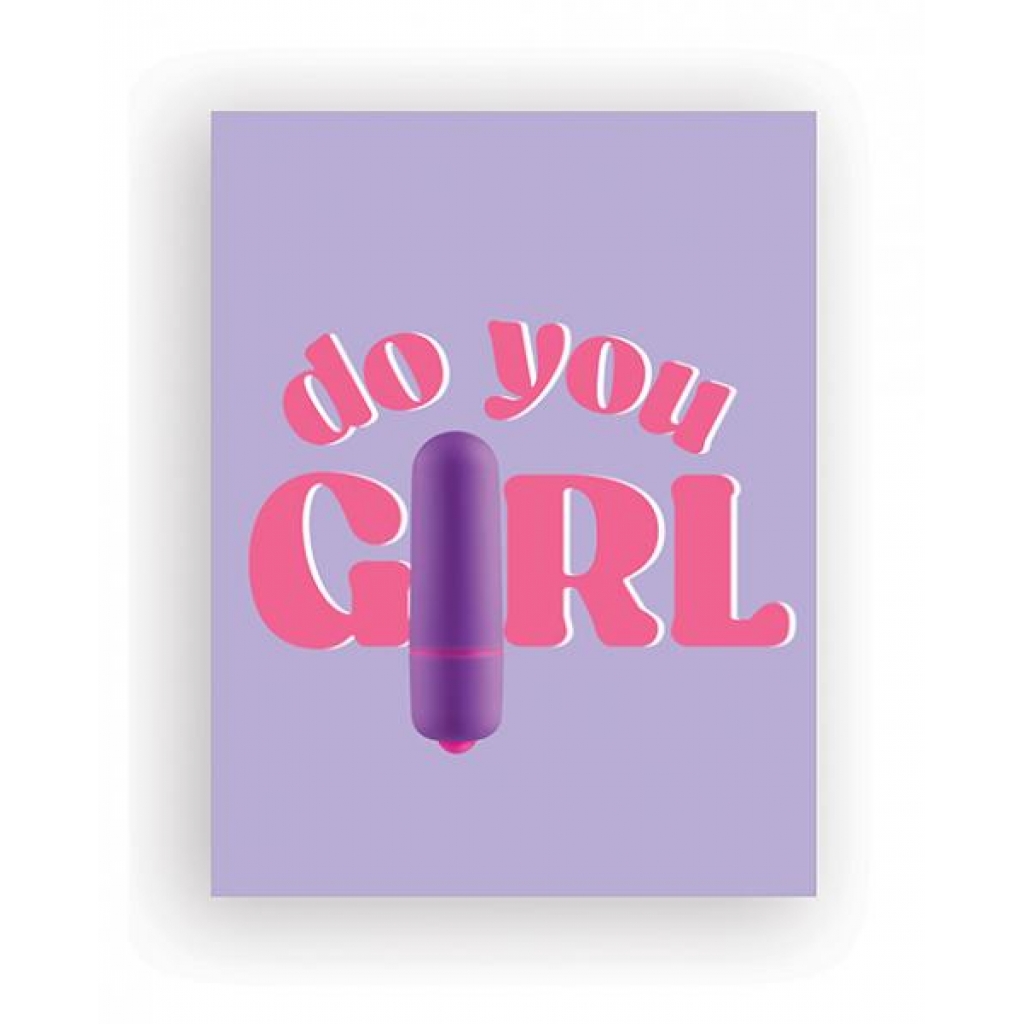 Do You Girl Naughty Greeting Card with Rock Candy Vibrator