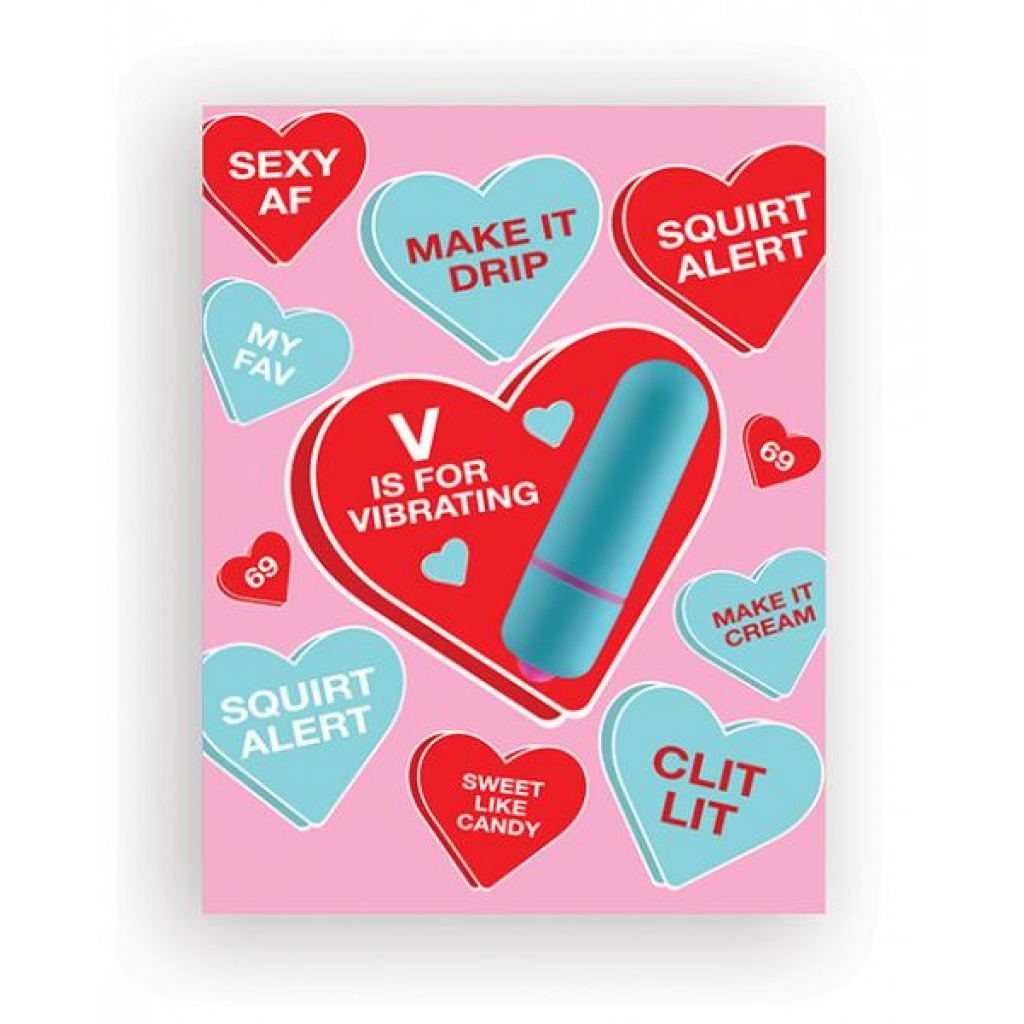 Vibe Hearts Naughty Greeting Card with Rock Candy Vibrator