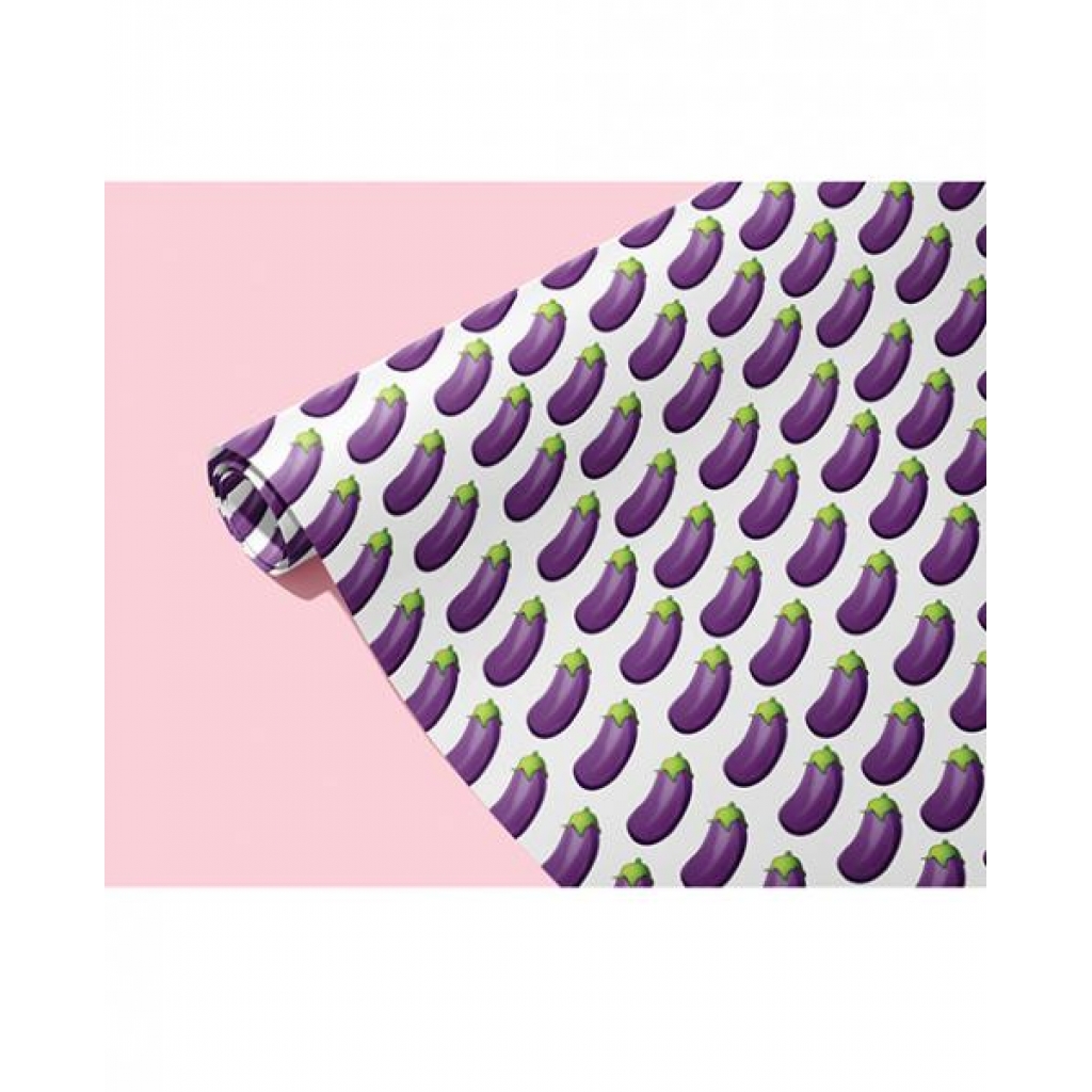 Eggplant Naughty Gift Wrapping Paper - Fun and Unique