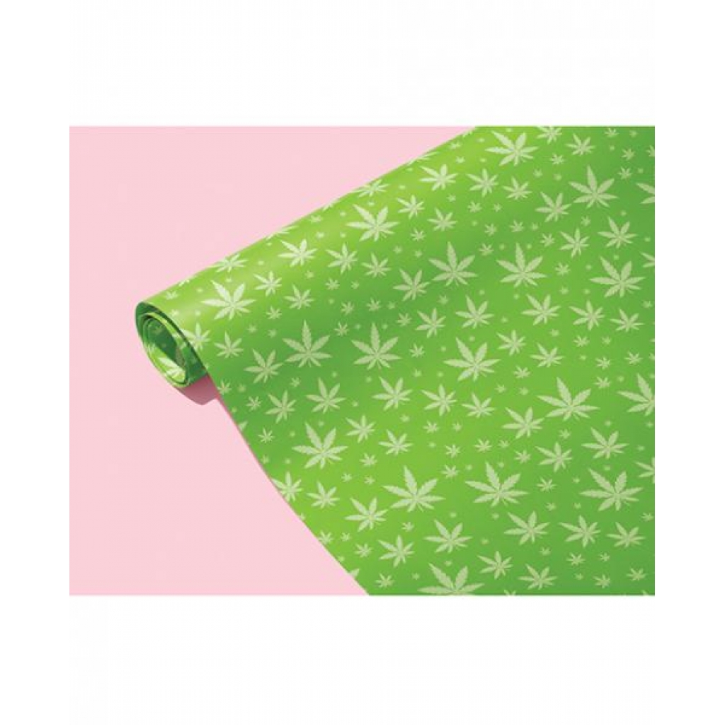 Green Pot Leaf Wrapping Paper - Unique Gift Wrap