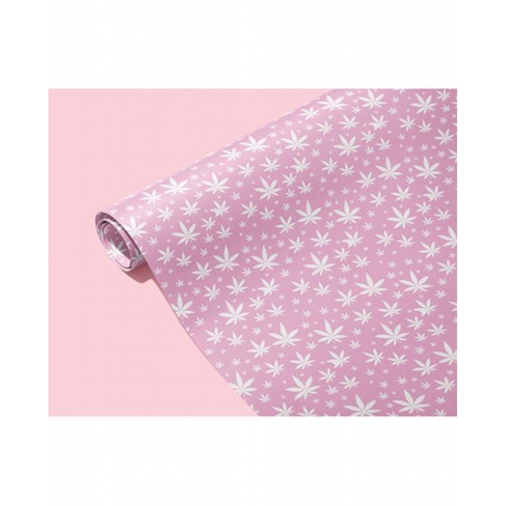 Pink Pot Leaf Wrapping Paper - 3 Sheets