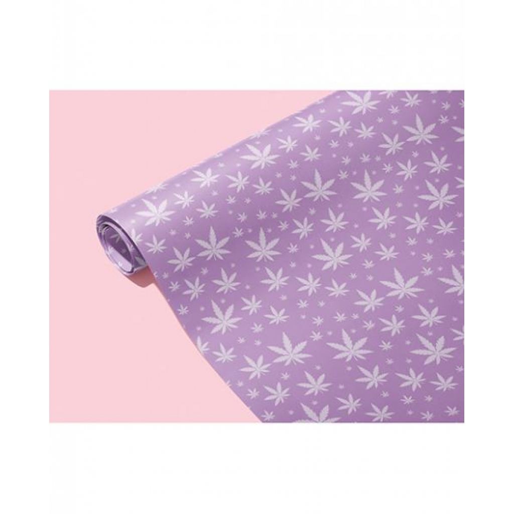 Purple Pot Leaf Wrapping Paper - Eye-Catching Design